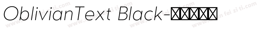 OblivianText Black字体转换